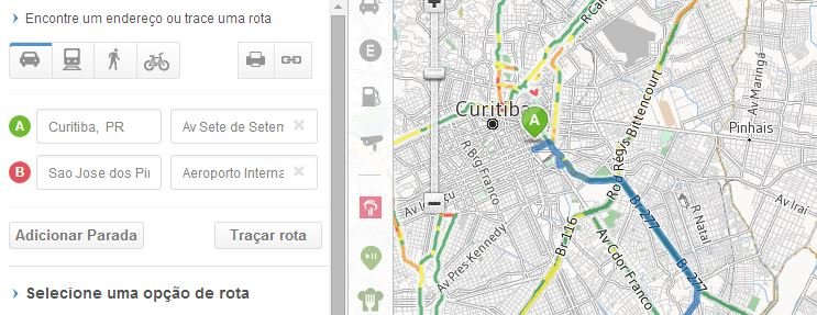 Traçar Rota - GPS ONLINE Paraná